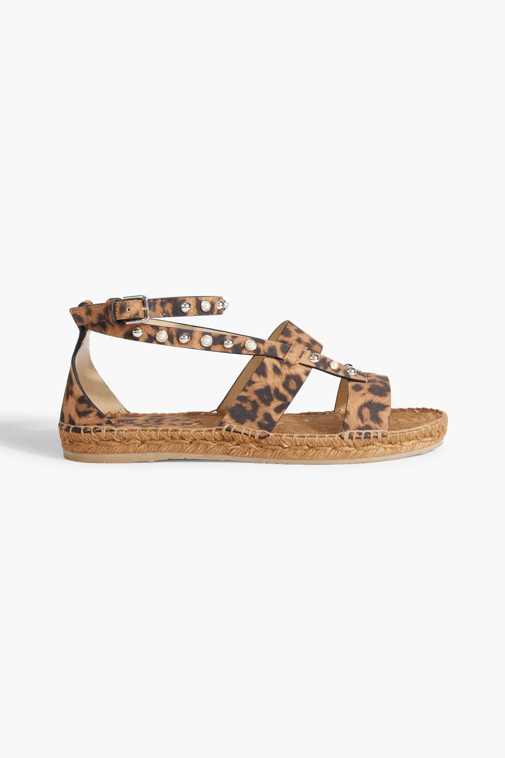 Denise embellished leopard-print suede espadrille sandals | The Outnet (US and CA)