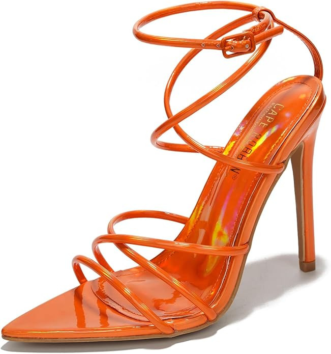 Cape Robbin Nabil Sexy Strappy Stiletto Heels - Pointy Open Toe Womens Heels - Elegant Strappy Hi... | Amazon (US)