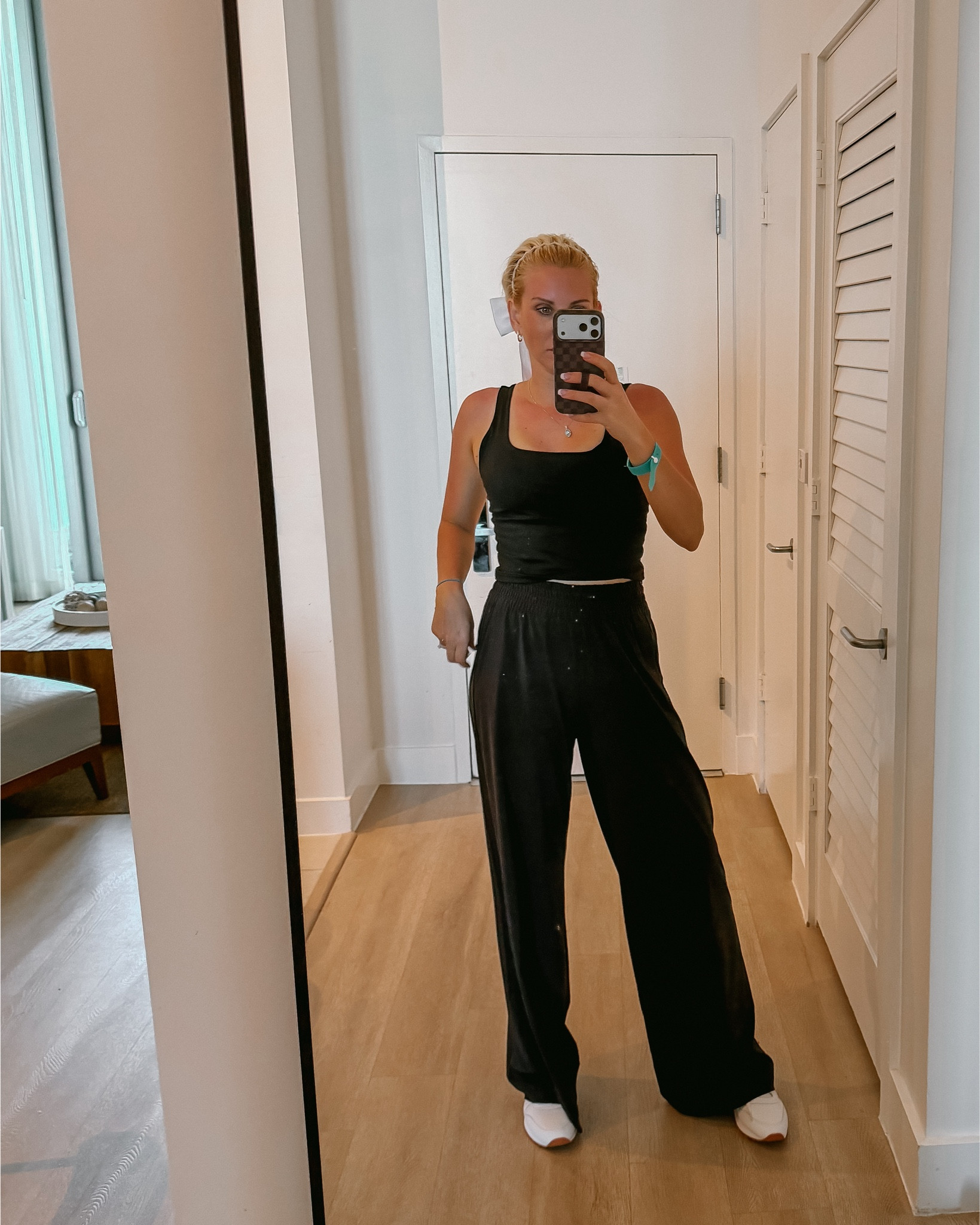 Effortless, elevated, and SO comfortable 🙌
These Vuori wide leg pants are my go-to for travel days, errands, or just feeling put together without trying. The fabric is buttery soft, lightweight, and gives that relaxed luxe look I’m always chasing ✨

Paired with a simple black tank + sneakers = the easiest outfit formula you’ll wear on repeat.

If you’re building a capsule wardrobe or love athleisure that actually looks styled — these are IT.


Vuori pants outfit, Vuori wide leg pants, athleisure outfit women, casual chic outfit, travel outfit comfy, airport outfit idea, black wide leg pants outfit, everyday mom outfit, minimal neutral outfit, spring outfit inspo, elevated basics, comfy stylish outfit, Amazon athleisure, mom style outfit
