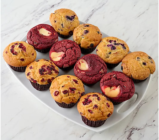 David's Cookies (12) 6-oz Jumbo Holiday Muffins Auto-Delivery - QVC.com | QVC