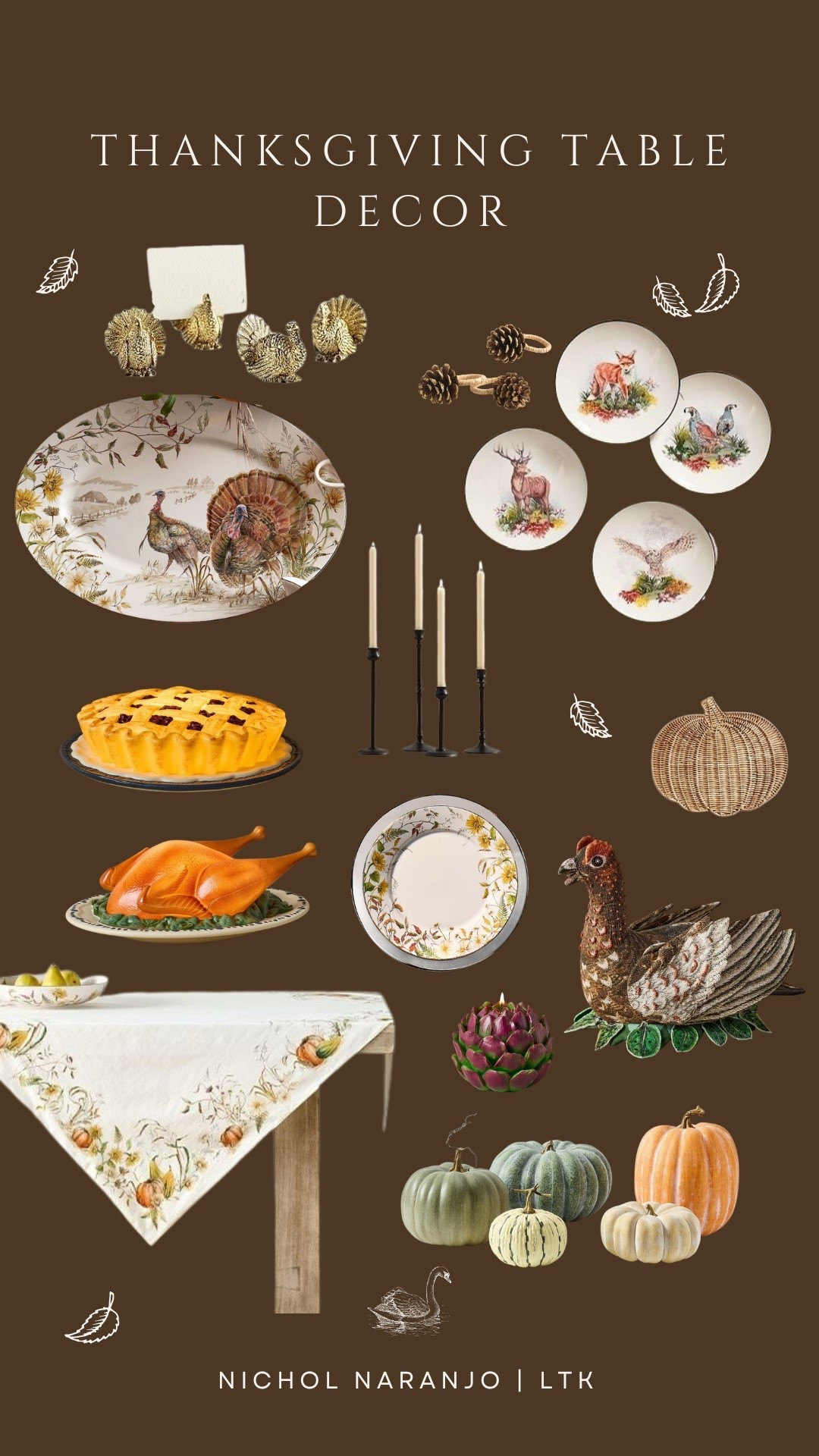 It’s almost time to gather around the table and share what you’re thankful for with the ones you love. Add some cozy, warm touches to your tablescape with these pieces I love for the holiday season! 🦃🍁🥧

#LTKSeasonal #LTKHoliday #LTKHome
