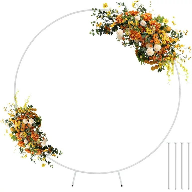 Garfans 6.6FT Wedding Arch Circle Balloon Arch Frame Round Backdrop Stand for Parties Birthday We... | Walmart (US)