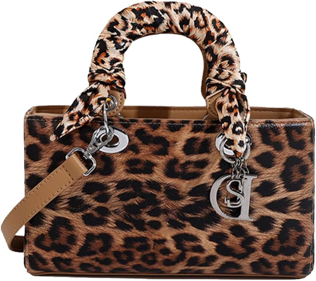 Leopard Print Handbag - Women's PU Leather Crossbody Bag, Waterproof, Fashion Messenger & Satchel... | Amazon (US)