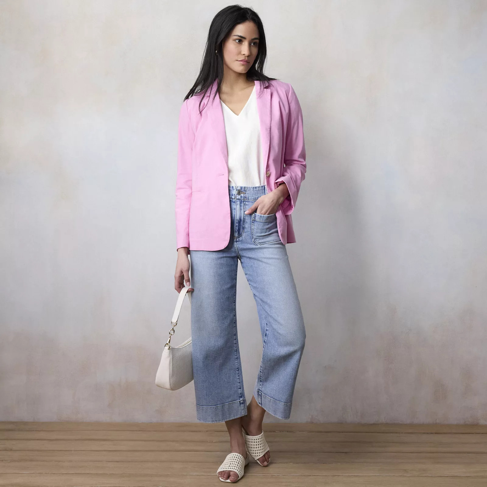 Women's LC Lauren Conrad Super High-Rise Wide Leg Cropped Pants | Kohl's