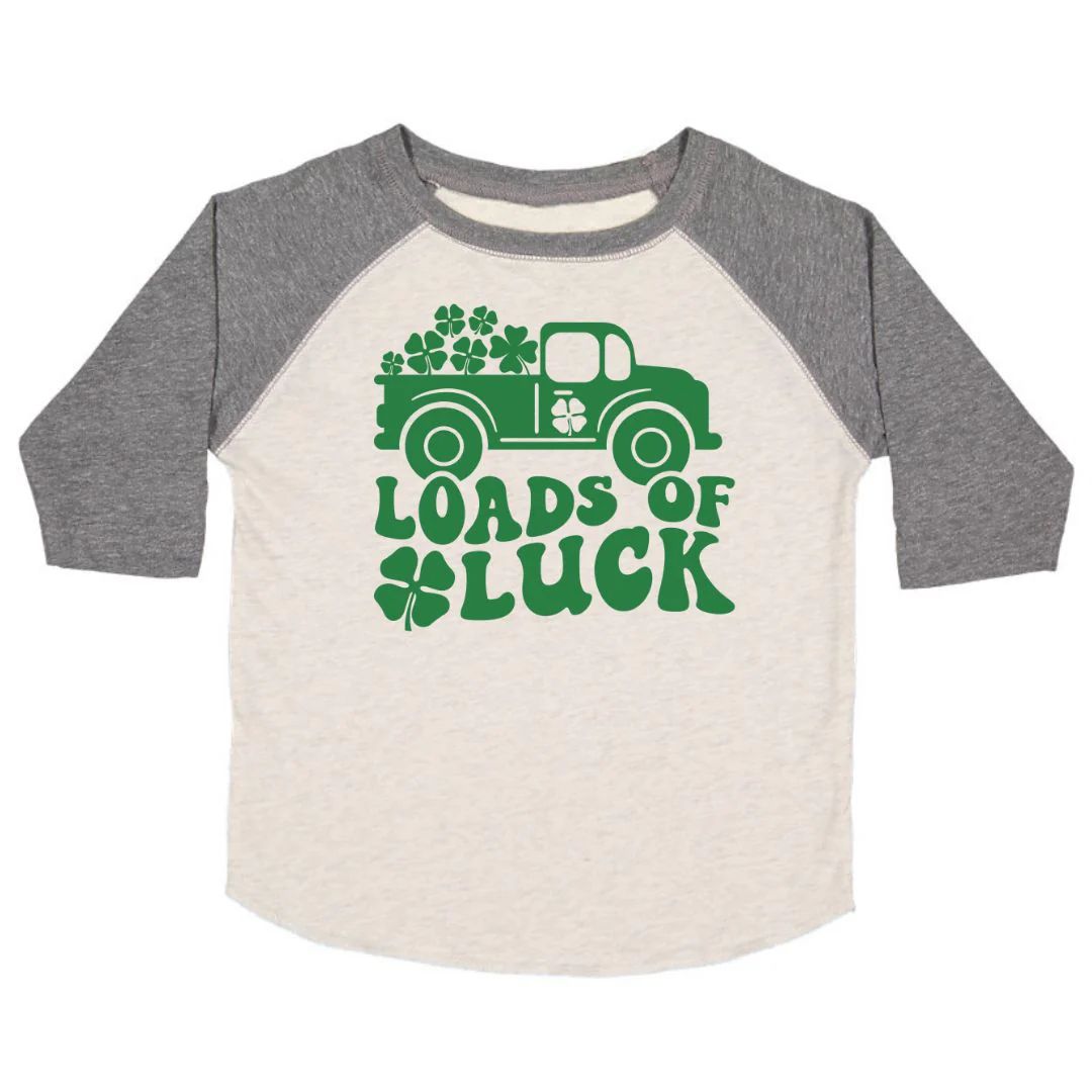 Loads of Luck St. Patrick's Day 3/4 Shirt - Natural/Heather | Sweet Wink