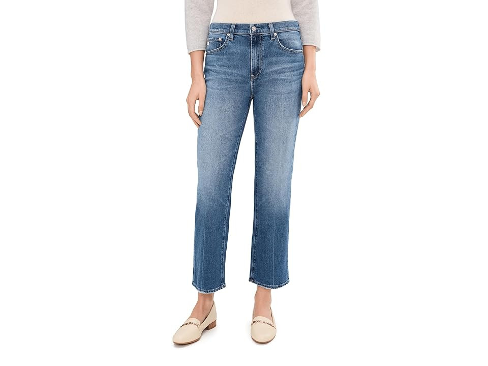 AG Jeans Brinley Mid-Rise Straight Crop Women's Jeans 17 Years Mystery : 30 27, Denim | Zappos