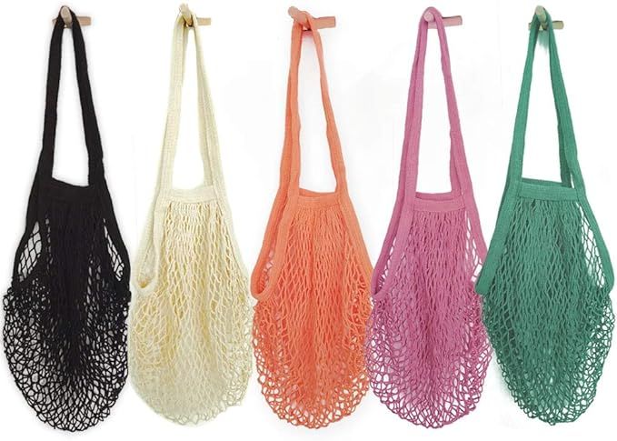 HotShine Mesh Bags Reusable Cotton Mesh Grocery Bags - 100% Cotton | Net Cotton String | Shopping... | Amazon (US)