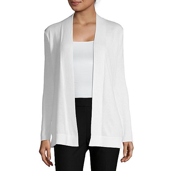 Liz Claiborne Womens Long Sleeve Open Front Cardigan | JCPenney