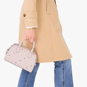 ♠️kate spade Madison Heart Studs Small Dolly Duffle Crossbody, Powdered Sugar | Poshmark