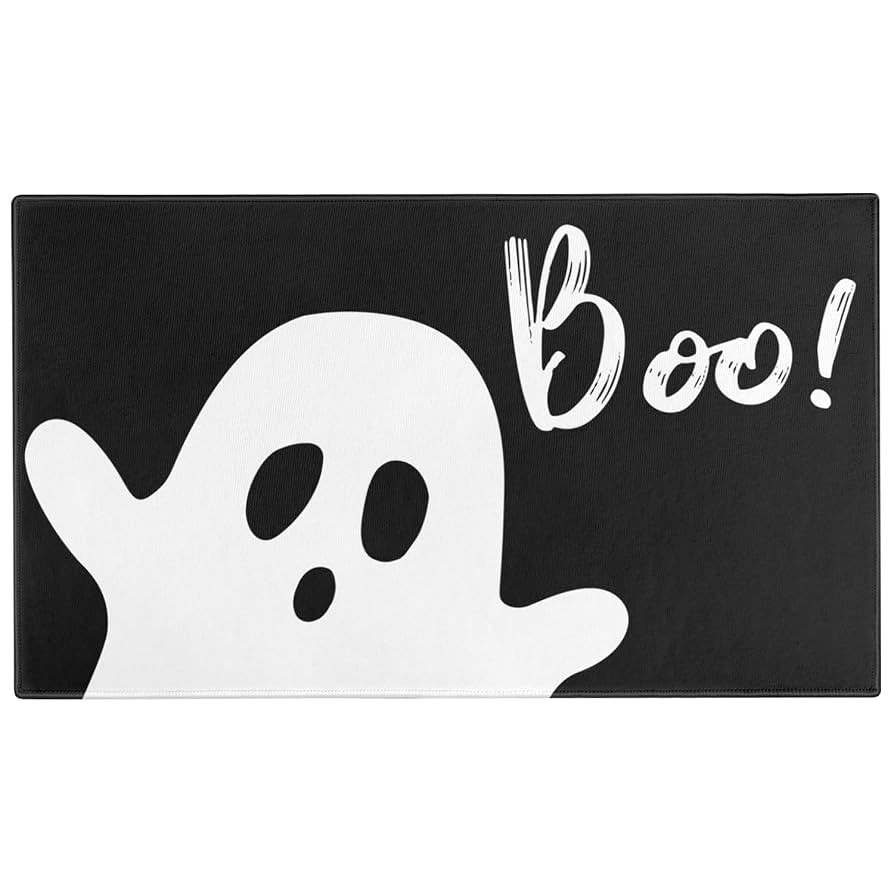 Halloween Door Mat,Halloween Ghost Boo Outdoor Mats for Front Door,Halloween Indoor Entrance Non-... | Amazon (US)