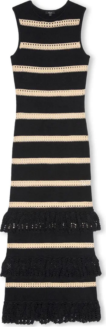 Ana Stripe Cotton Blend Knit Midi Dress | Nordstrom