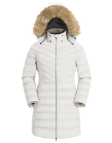 Pioneer Camp Women's Winter Coats Warm Thicken Long Puffer Jacket Waterproof Quilted Parka with Removable Faux Fur Hood | Amazon (US)