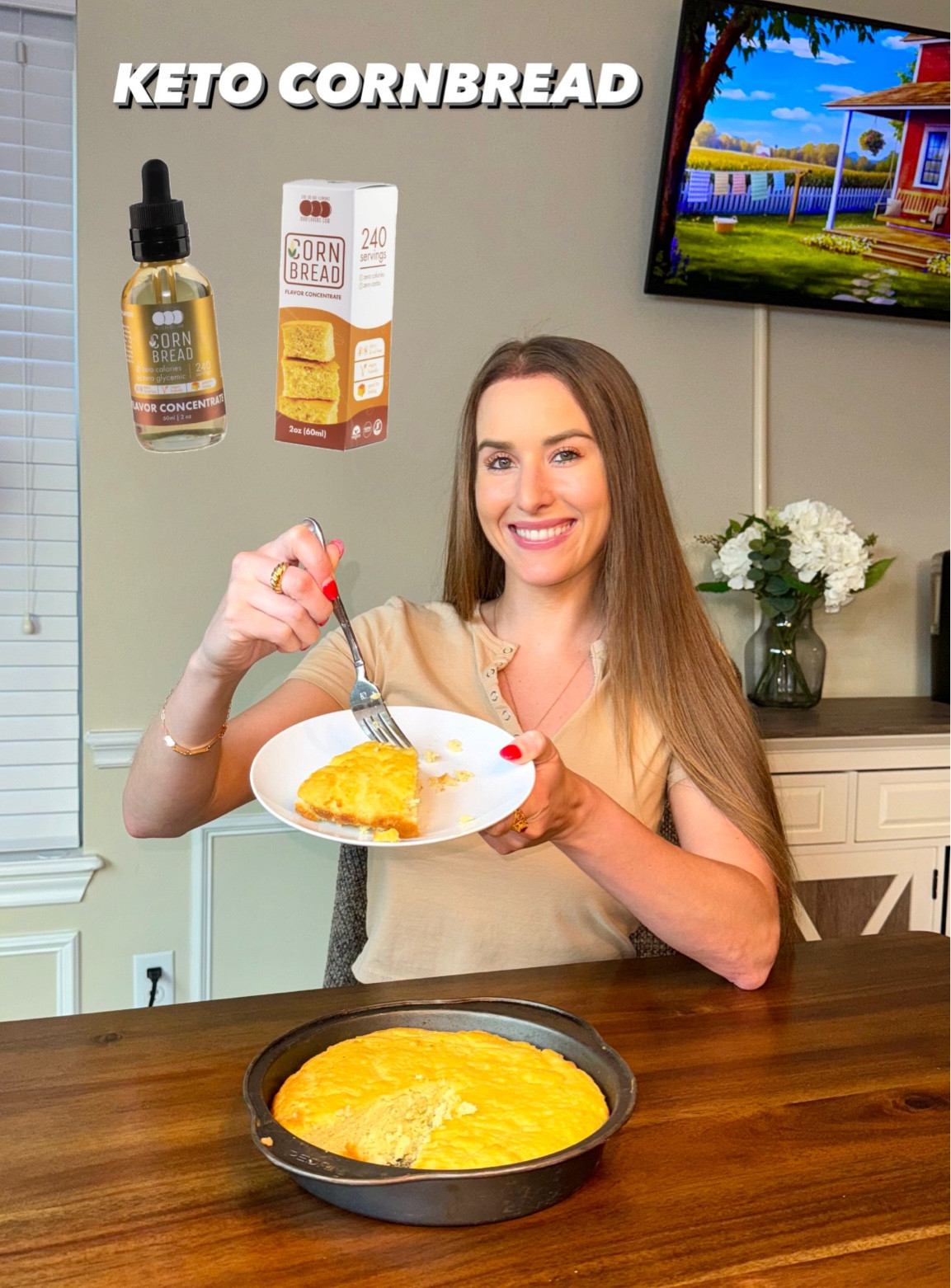 Cornbread. Cornbread flavoring. Keto cornbread. Bread recipe. Low carb recipe. Low carb bread.

#LTKHome