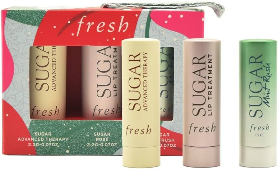 Fresh Color & Care Sugar Lip Set: Sugar Mint Rush Freshening, Rose Tinted Lip Treatment, and Adva... | Amazon (US)
