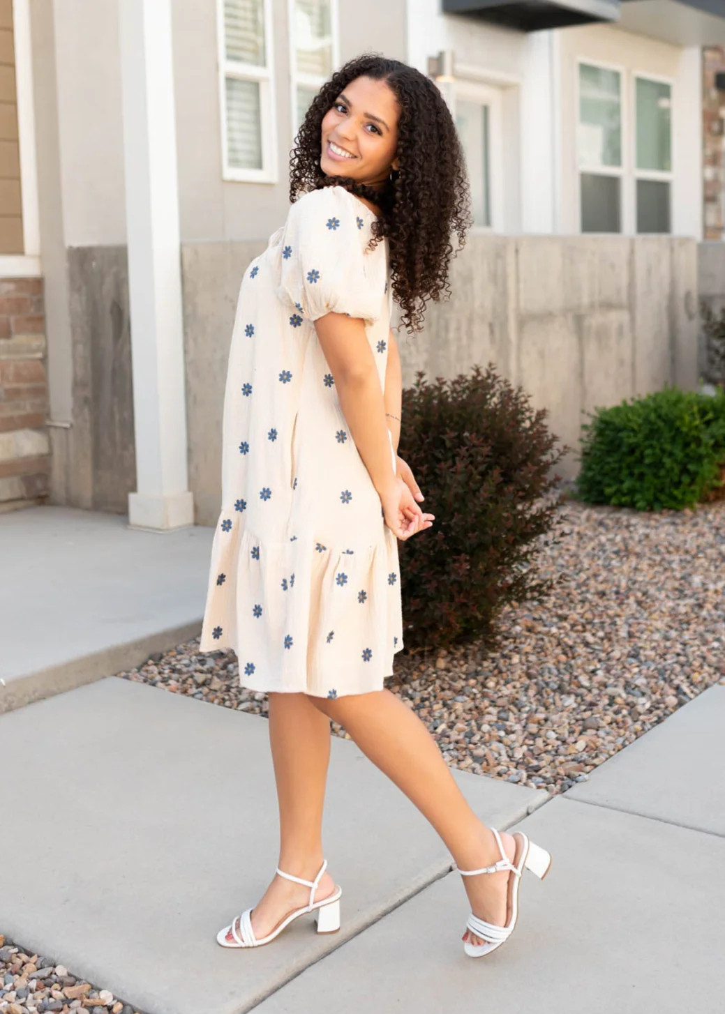 Jenelle Natural Embroidered Dress | My Sister's Closet Boutique