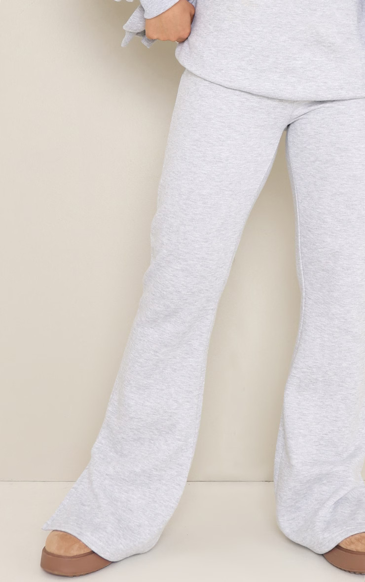 Ash Grey Flared Split Hem Joggers | PrettyLittleThing UK