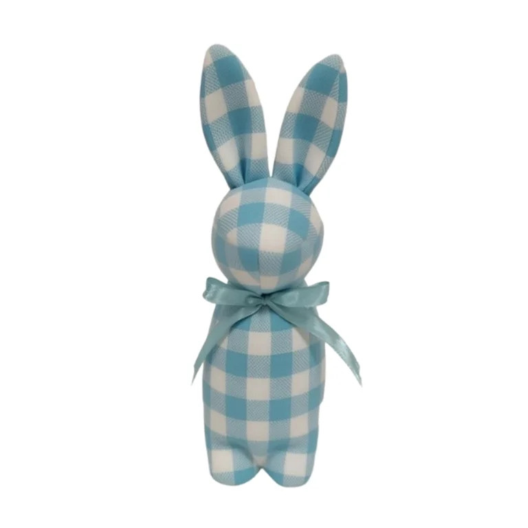 Striped Bunny Tabletop Decoration, Blue and White, 8.8", Easter | Walmart (US)