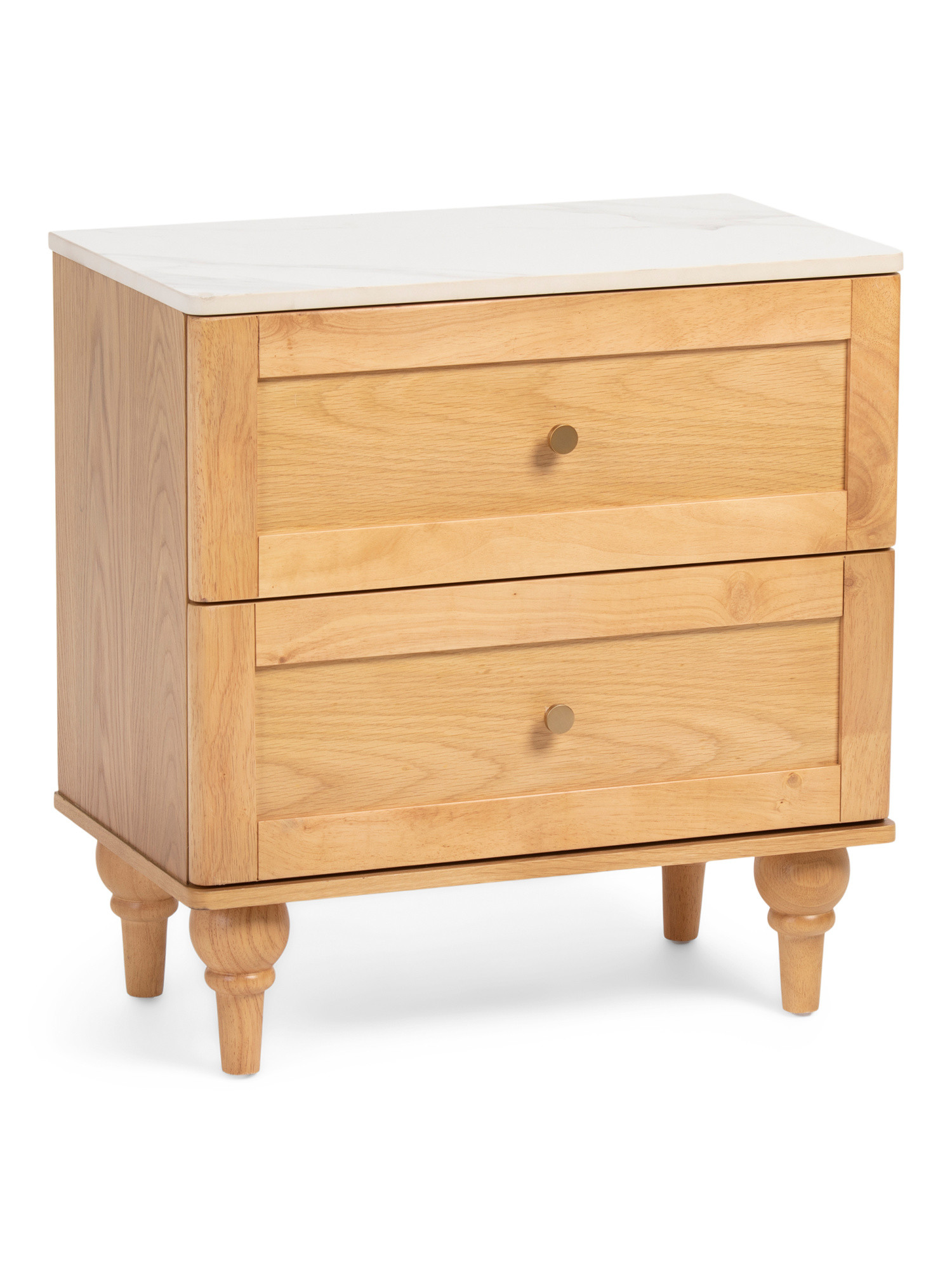 24x25 Stone Top 2 Drawer End Table | TJ Maxx