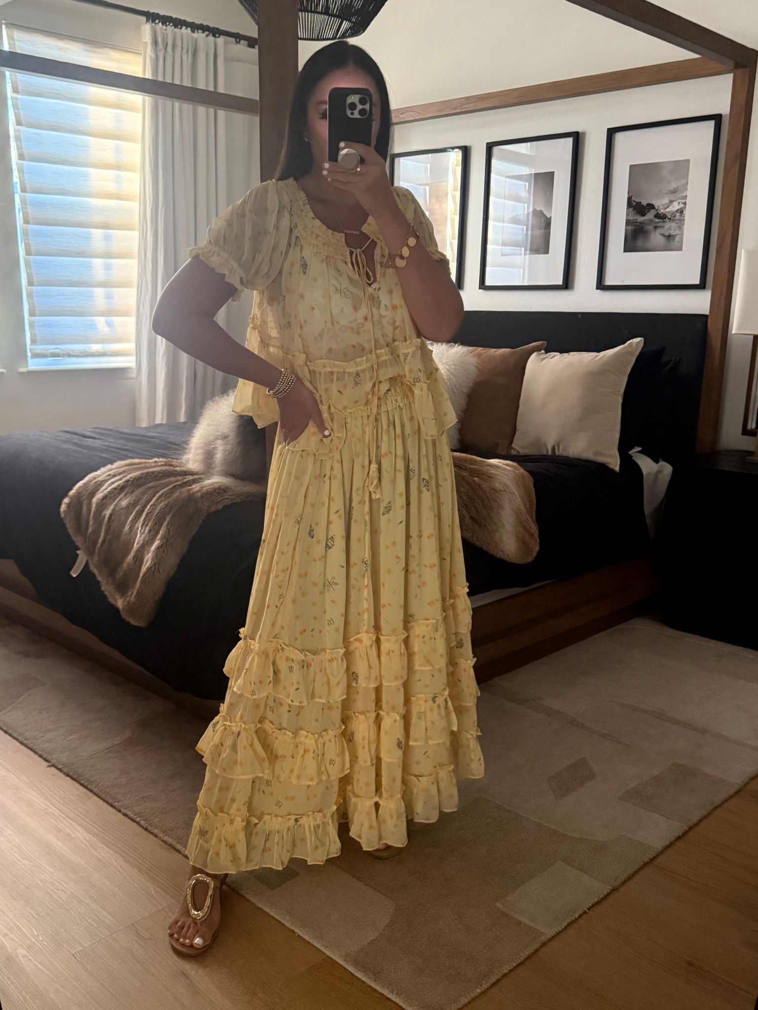 Free People Morning Mist Maxi Set wearing size smalll