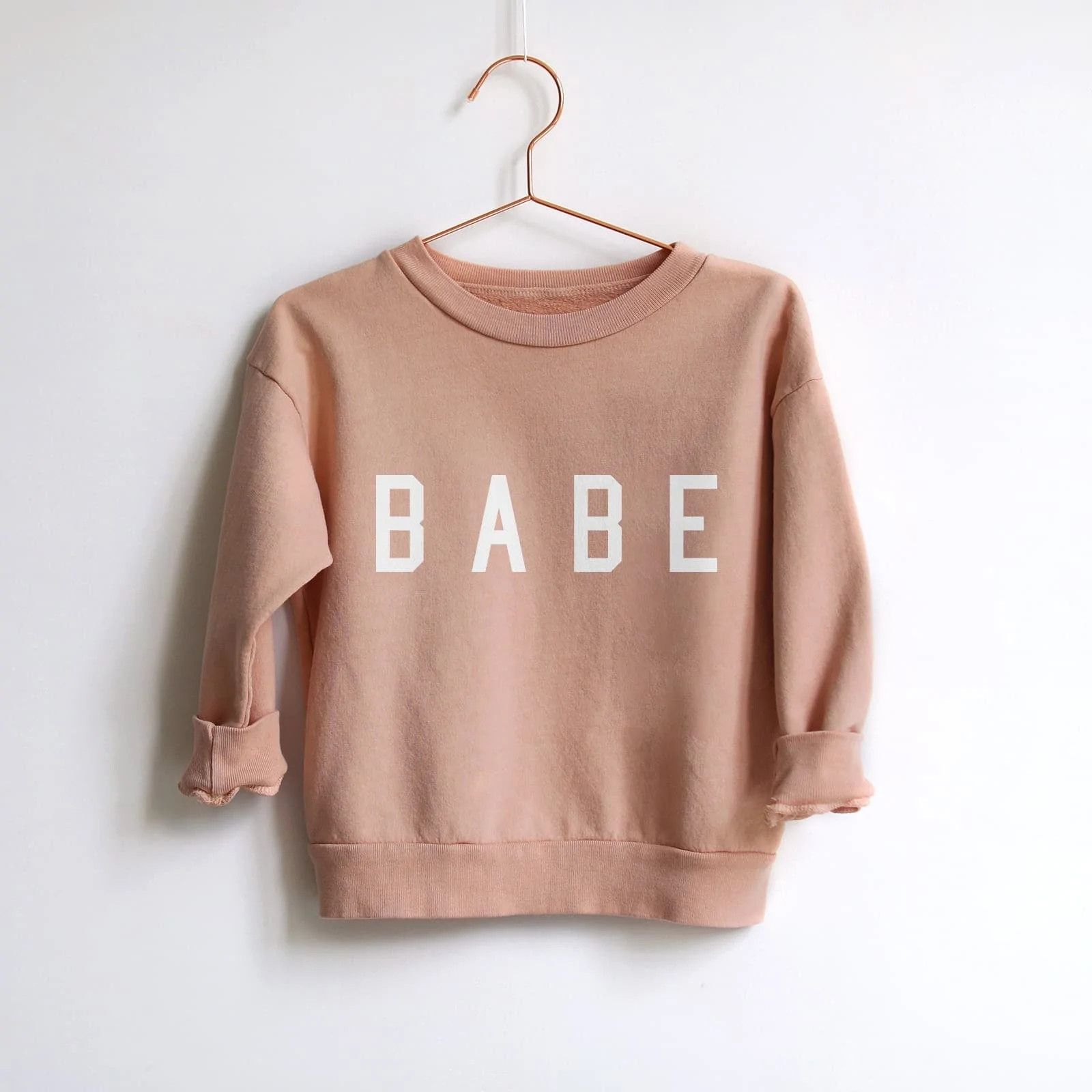Kids Babe Everyday Sweatshirt in Rose Color - Ford And Wyatt | Ford and Wyatt