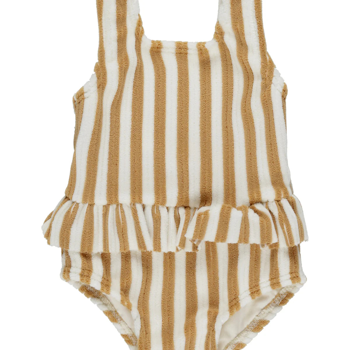 Rylee & Cru Skirted One-Piece Swimsuit, Marigold Stripe | SpearmintLOVE
