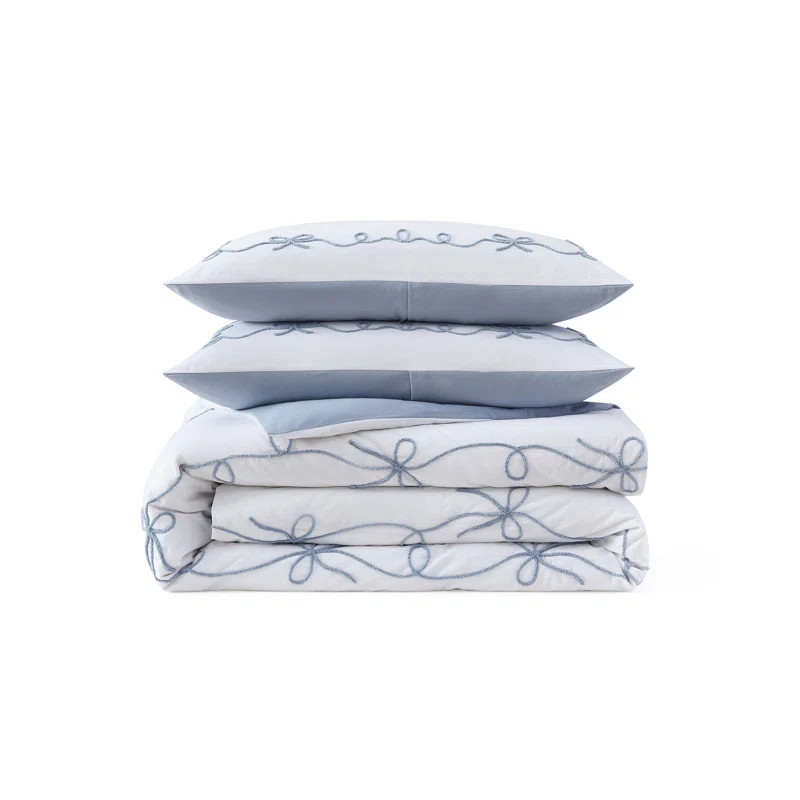 Peri Home Sasha Bows Comforter Set Blue | Wayfair North America