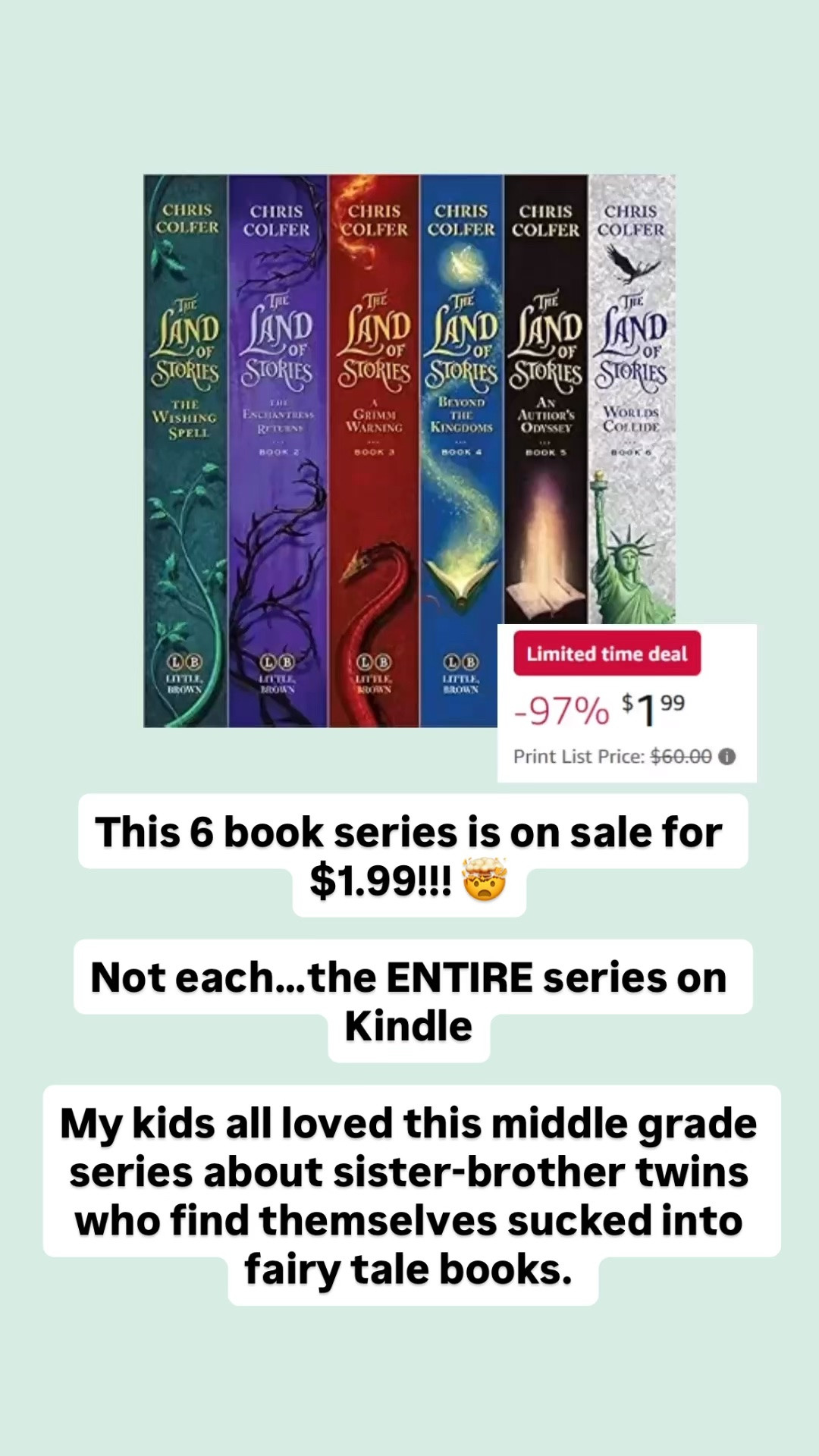 This ENTIRE 6 book series (2,263 pages worth) is on sale for $1.99!!! 
An absolute steal!

#LTKSaleAlert #LTKKids