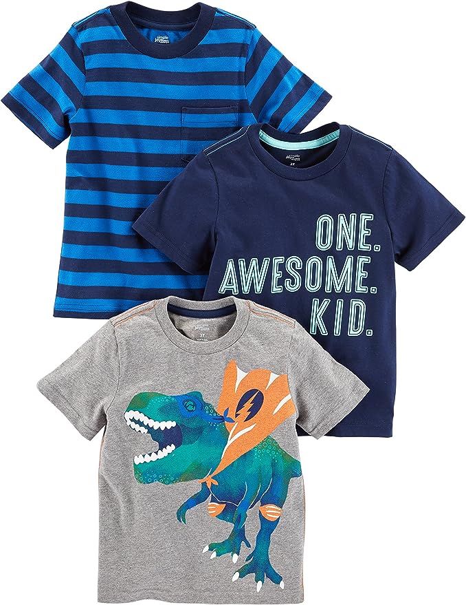 Simple Joys by Carter's Toddler Boys' 3-Pack Short-Sleeve Graphic Tees | Amazon (US)