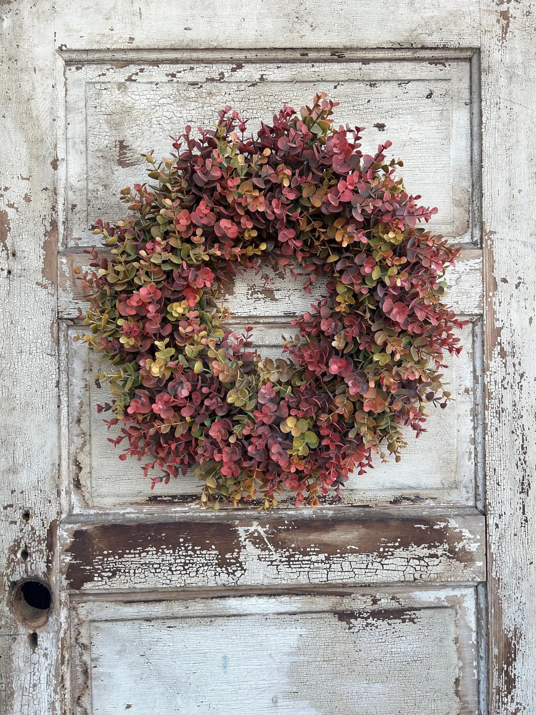 Fall Orange Eucalyptus Wreath for Front Door Orange and Green - Etsy | Etsy (US)
