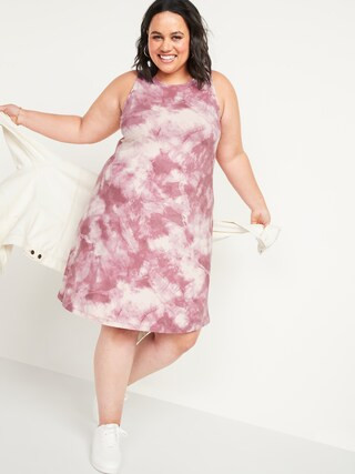 Sleeveless Jersey-Knit Plus-Size Swing Dress | Old Navy (US)