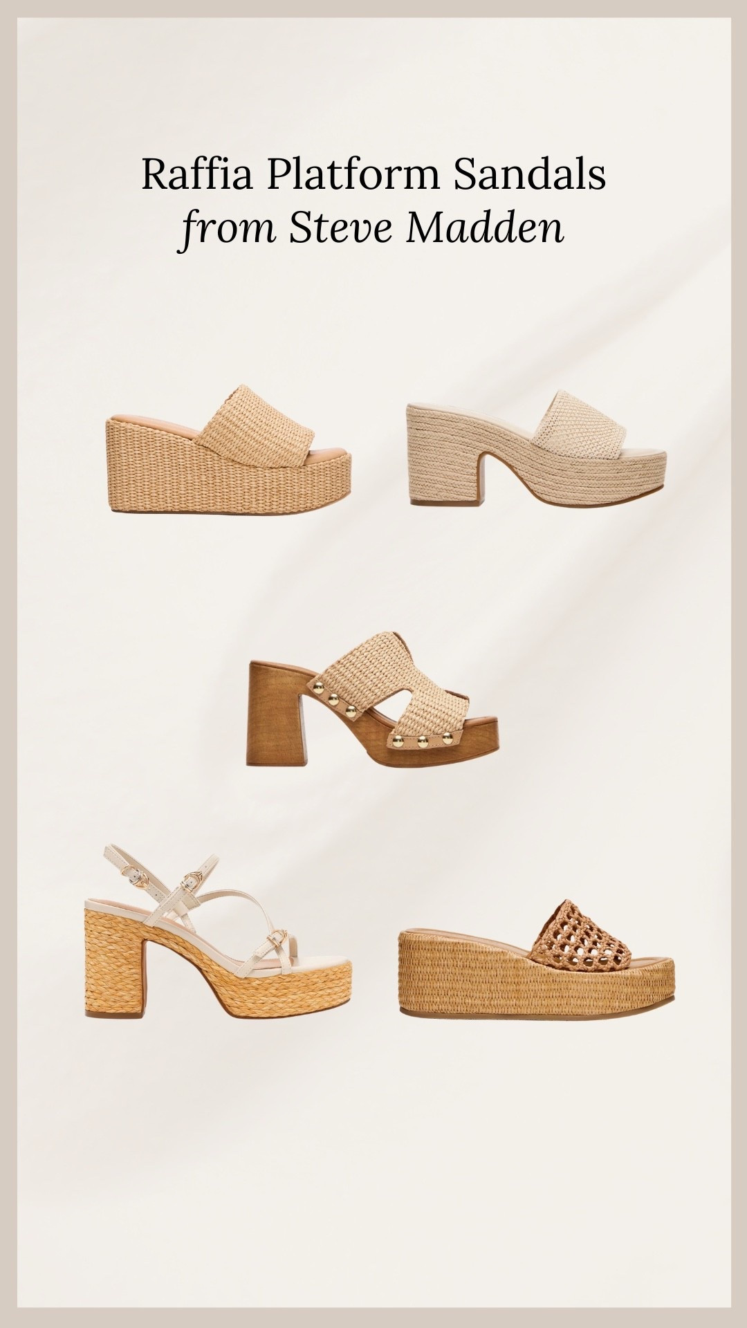 New raffia platform heels from @Steve Madden US 😍

#LTKootd #LTKgrwm #LTKSeasonal