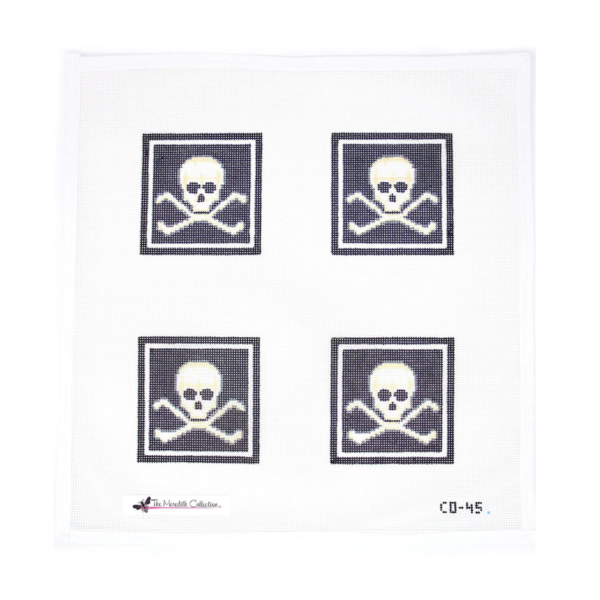 Skull & Crossbones Coaster Set | Greystone Needlepoint