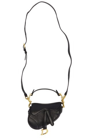 Dior Micro Saddle Bag in Black | FWRD 