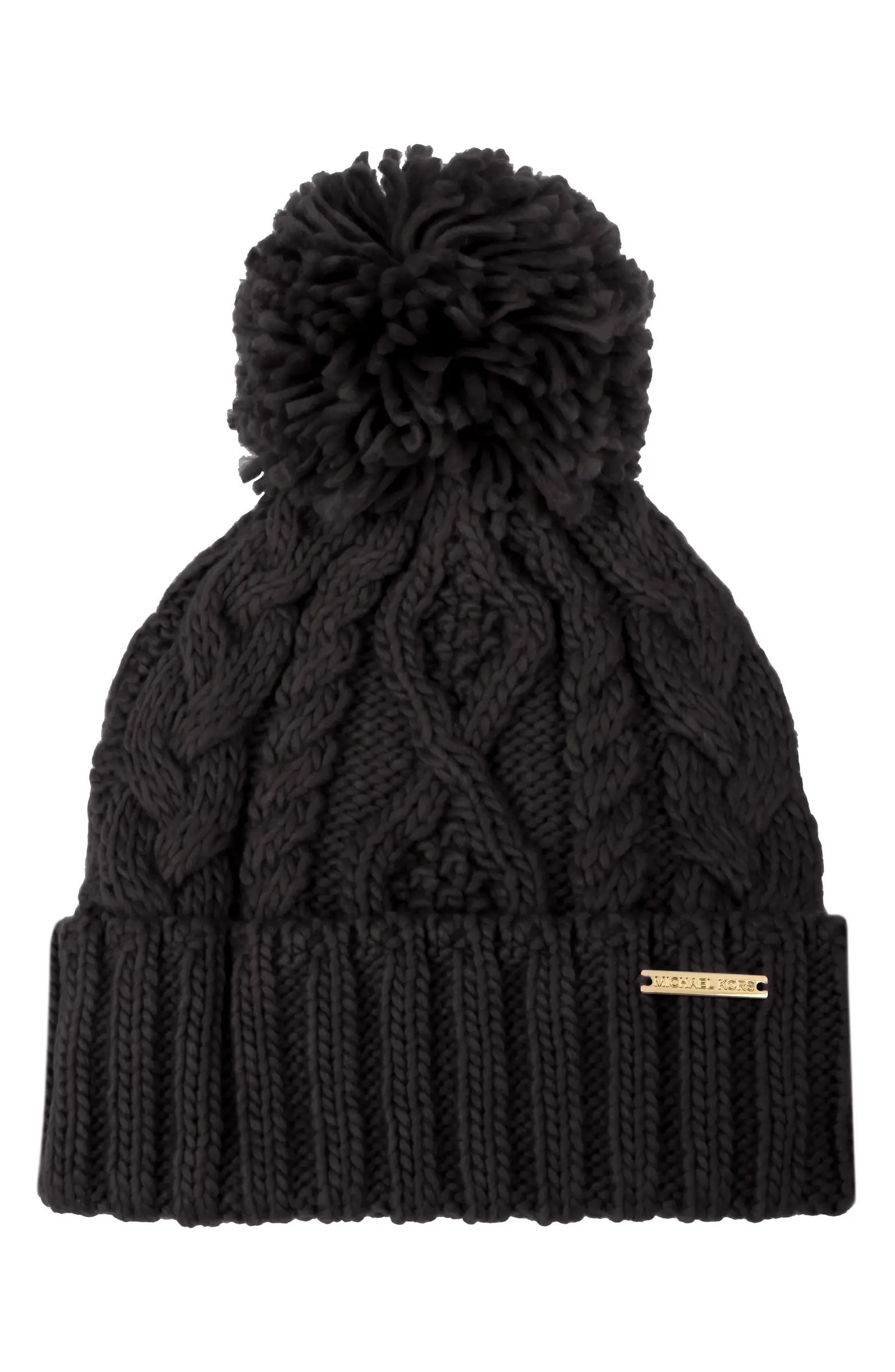 Diamond Cable Pompom Beanie | Nordstrom