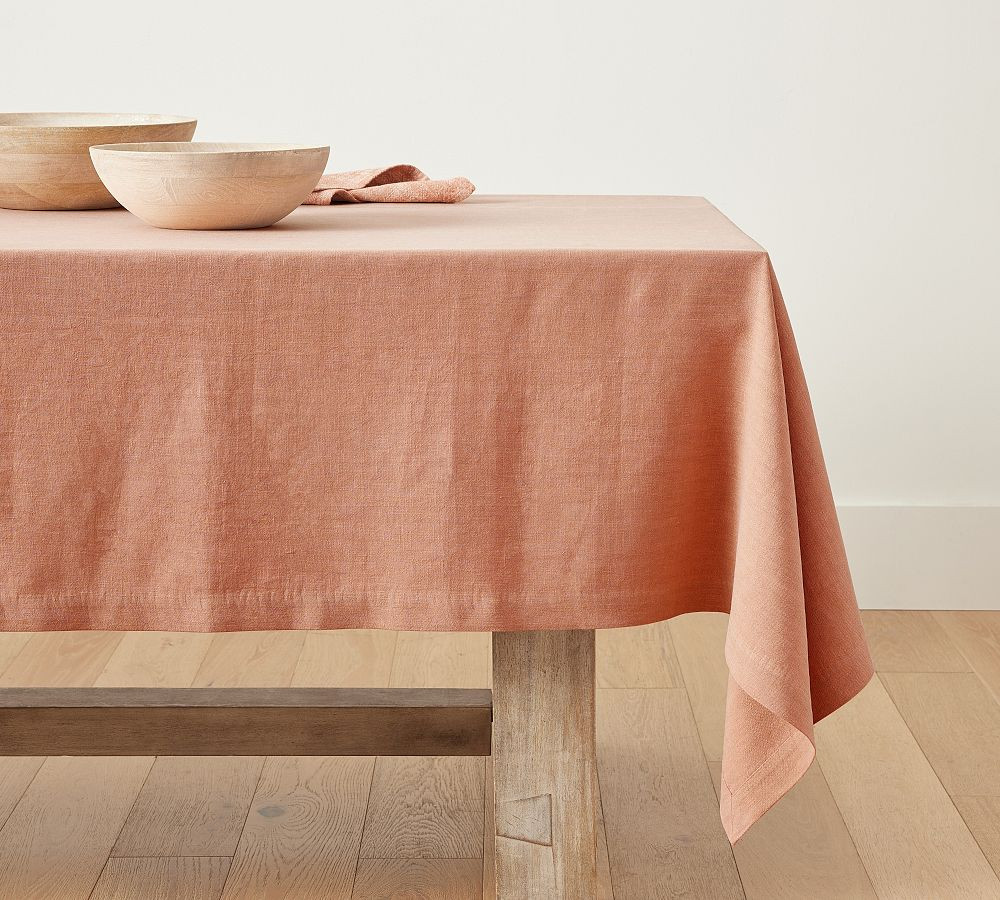 Mason Oversized Linen Tablecloth | Pottery Barn (US)