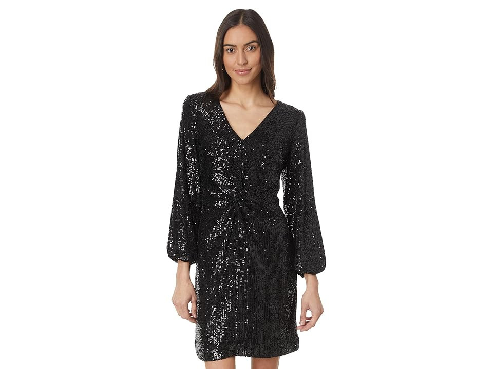 Lilly Pulitzer Estrella Sequin Dress Women's Dress Noir Treasure Box Sequin Knit : 4, Polyester/Spandex | Zappos