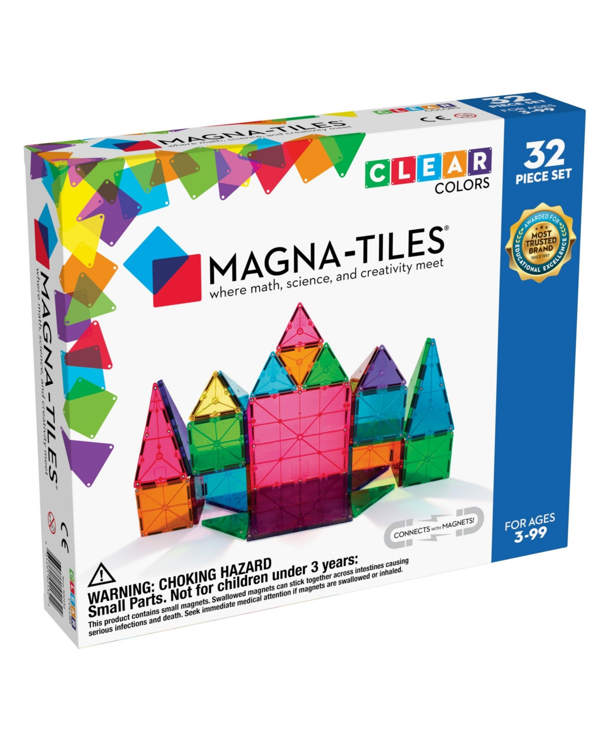 Magna-tiles Magna-tiles Classic 32-Piece Magnetic Construction Set, Ages 3+ - Assorted Pre-Pack | Macy's