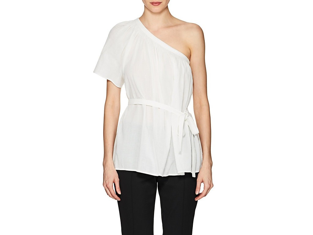Helmut Lang Women's Cotton Belted One-Shoulder Top | Barneys Warehouse