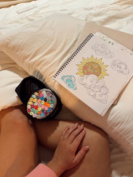 The best coloring book & markers! An easy way to relax before bedd