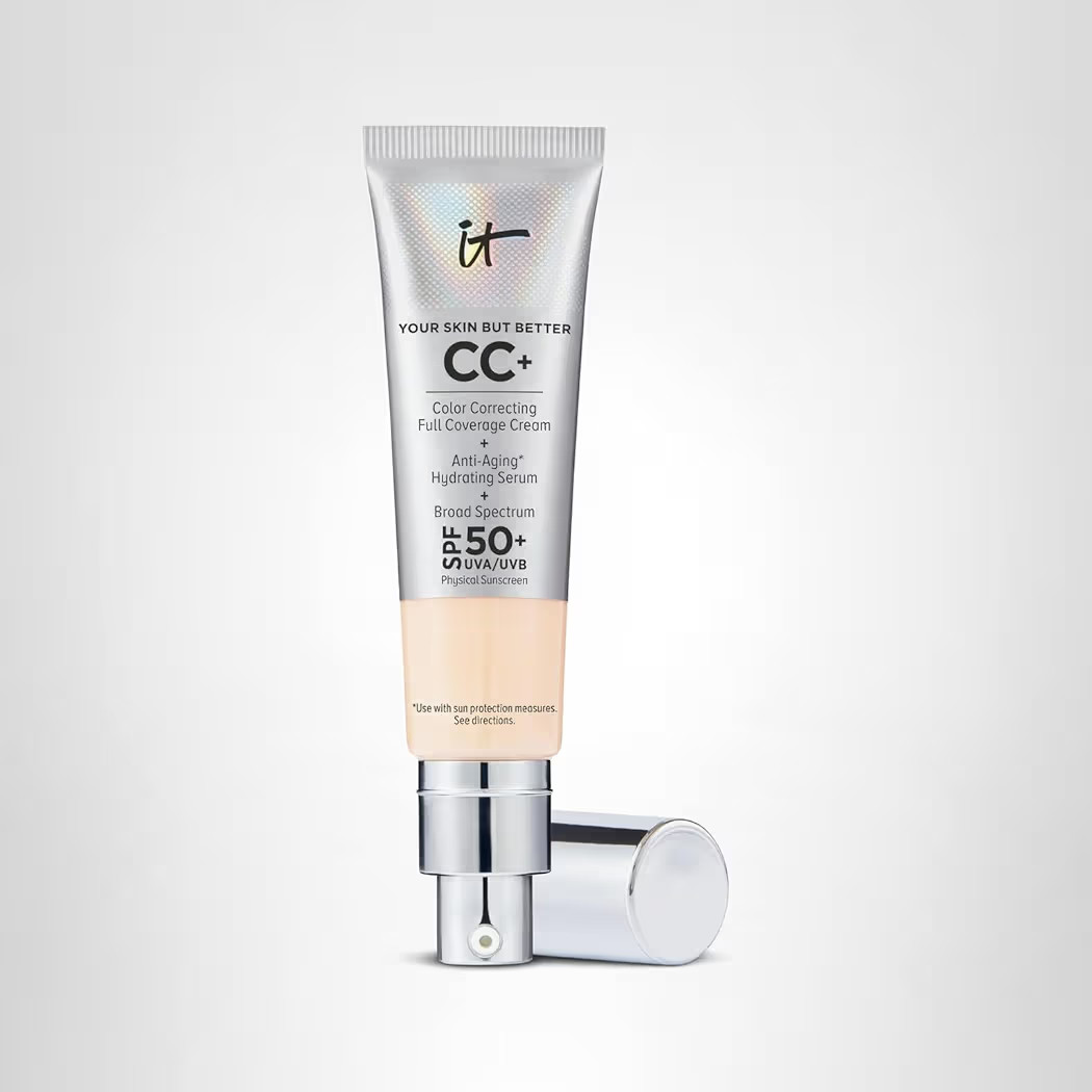 IT Cosmetics CC+ Cream - Natural Full Coverage Foundation With SPF 50+, Color Corrector & Anti-Ag... | Amazon (US)