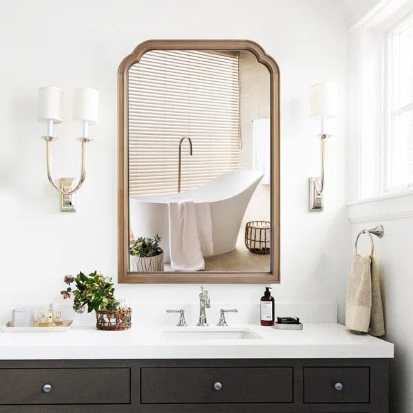 Ancalin Rectangle Wood Wall Mirror | Wayfair North America