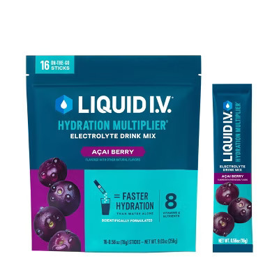Liquid I.v. Hydration Multiplier - Acai Berry Electrolyte Powder Drink Mix 1 Pack (16 Servings) | Target