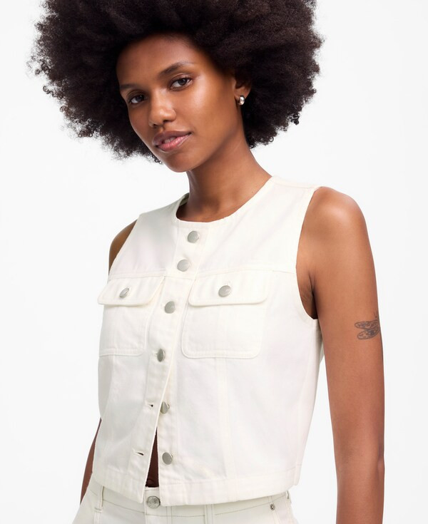 Cropped Denim Vest: Airy Denim Edition | Madewell | Madewell