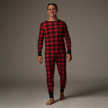 Men's 2-Piece Pajama Set, Buffalo Plaid Medium | Indigo (CA)