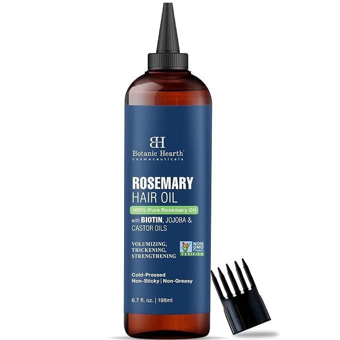 Botanic Hearth 100% Pure Rosemary Oil For Hair Growth Infused With Biotin (6.7 fl oz) | Hair stre... | Amazon (US)