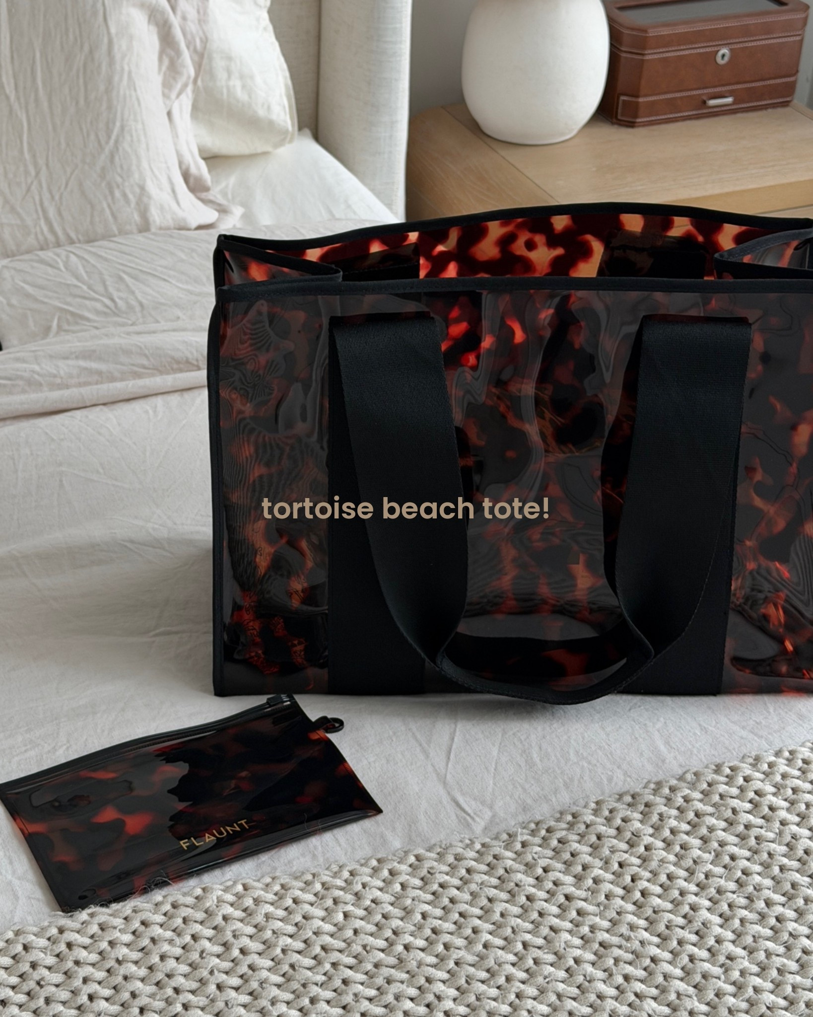 was looking for a good beach tote and this tortoise tote from Flaunt is adorable! love that it comes with the little pouch. obsessed!

#LTKootd #LTKSeasonal #LTKTravel