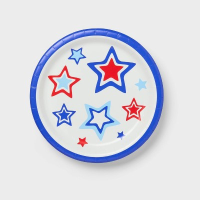 20ct 4th of July USA Star Snack Paper Plates - Spritz™ | Target