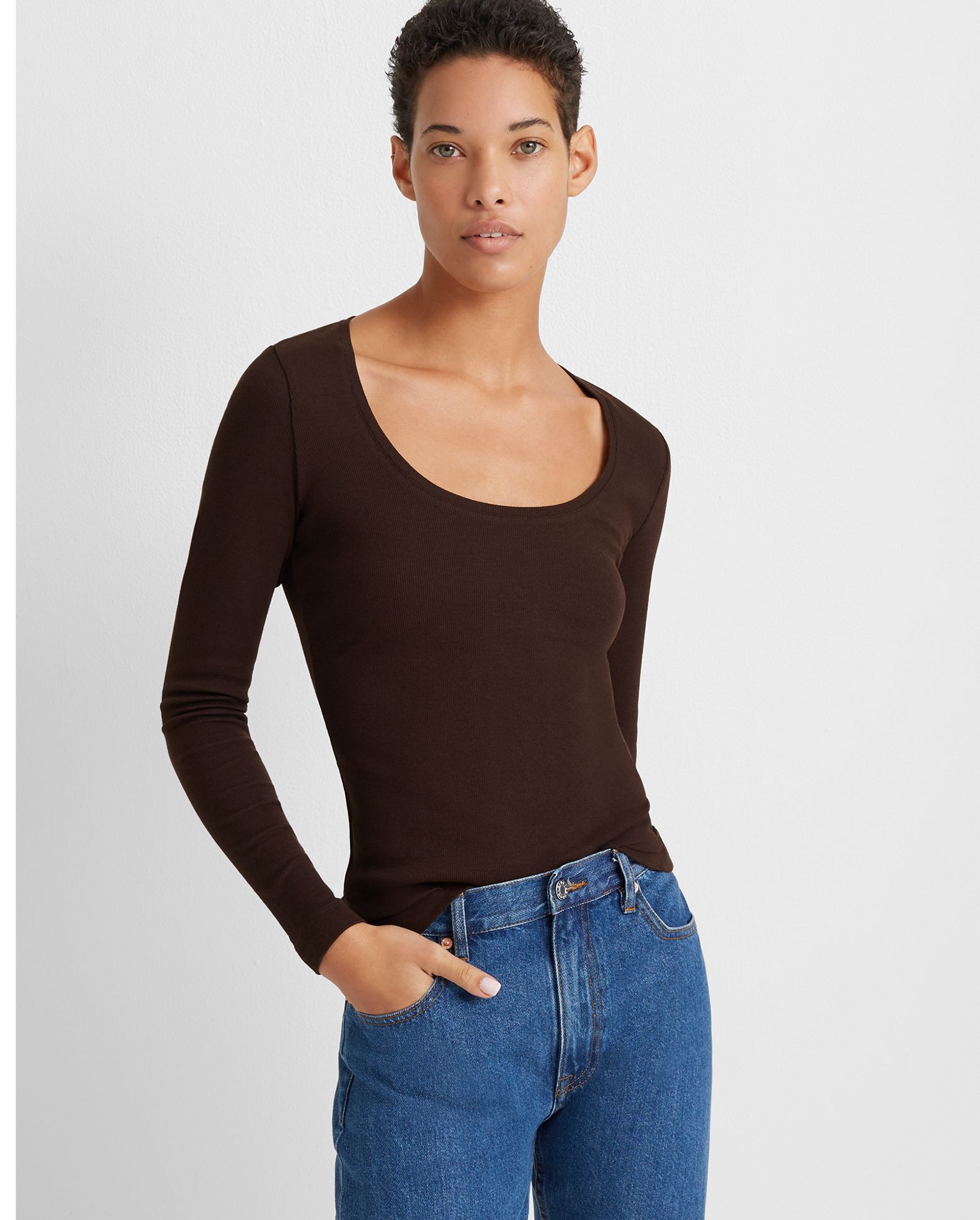 Long-Sleeve Scoopneck Tee | Club Monaco (CA)