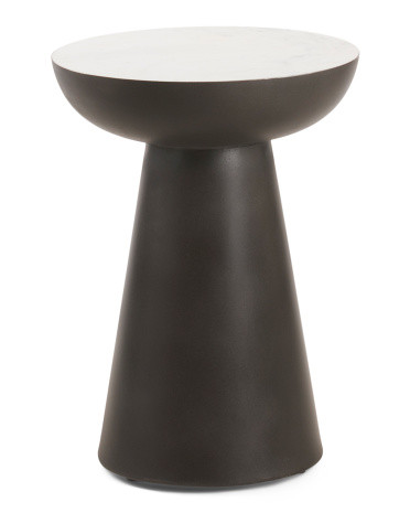 20in Marble Top And Iron Side Table | TJ Maxx