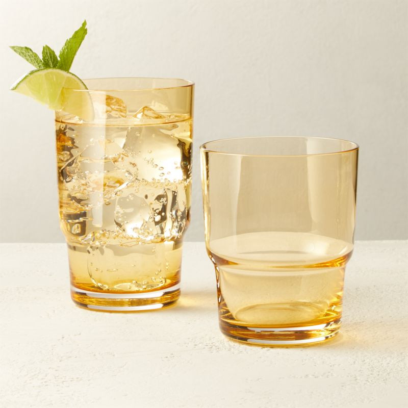 Whitney Amber Barware | CB2 | CB2